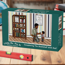 Load image into Gallery viewer, Little Mr. Fix It Jigsaw Puzzle, Completing The Bookshelf With Dad 200-pieces (12" by 18")