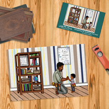 Load image into Gallery viewer, Little Mr. Fix It Jigsaw Puzzle, Completing The Bookshelf With Dad 200-pieces (12" by 18")
