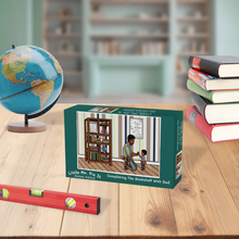 Load image into Gallery viewer, Little Mr. Fix It Jigsaw Puzzle, Completing The Bookshelf With Dad 200-pieces (12&quot; by 18&quot;)
